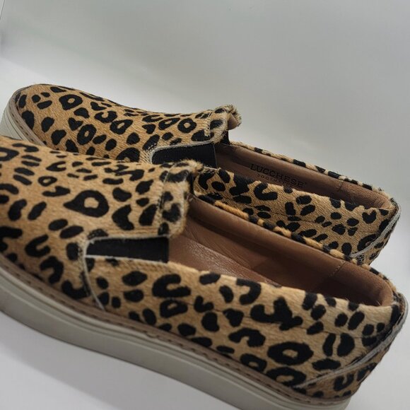 Lucchese Women 9M Leopard Cowhide Loafers Casual Shoes Made in Brazil Excellent - Picture 7 of 16
